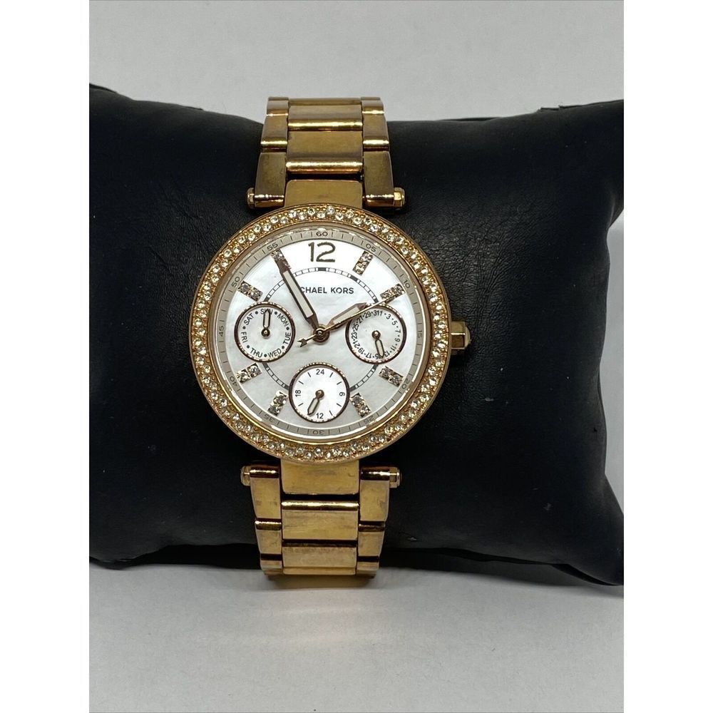 Michael Kors Parker MK5616 Womens Stainless Steel Analog Dial Quartz Watch UC790 - Picture 1 of 12